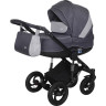 Коляска детская одноместная 2 в 1 SIGER Alba, черный/серебряный KLS0027